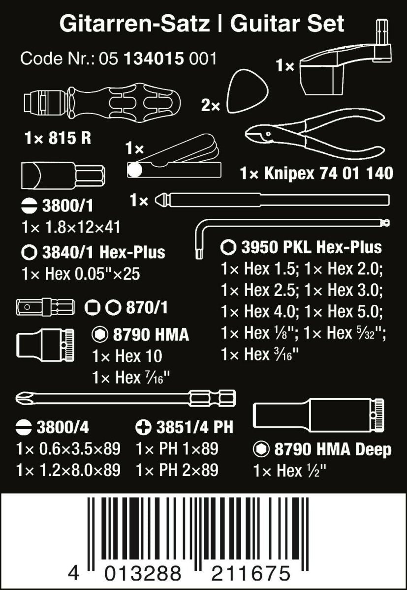 Wera 9100 Guitar Tool Set 23 Piece 05134015001 - Mr. Tools