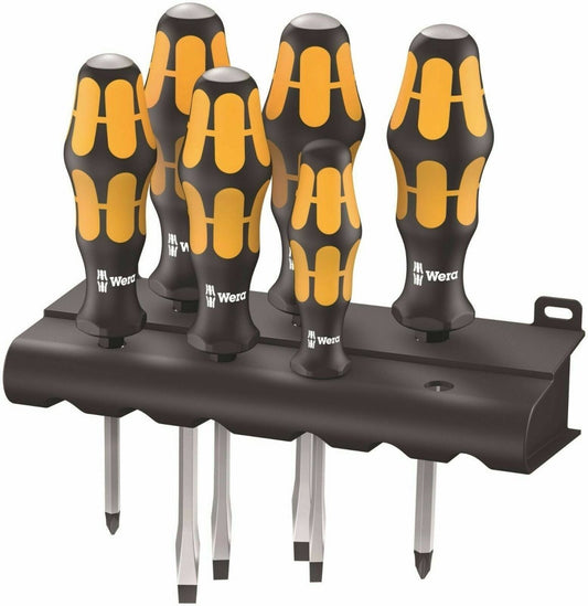 Wera 932/6 Kraftform Chiseldriver Set: Versatile Professional Grade Screwdriver Set with Storage Rack – 05018282001 - Mr. Tools