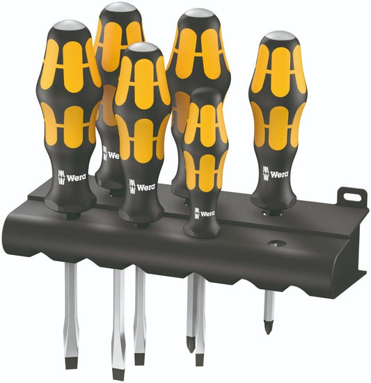 Wera 932/918/6 Kraftform Chiseldriver Screwdriver Set With Rack 05018287001 - Mr. Tools