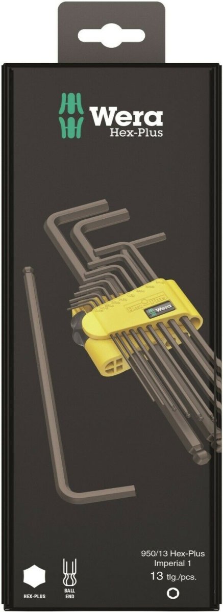 Wera 950/13 Hex - Plus 1 SB L - Key Set SAE 13 Piece 05021721001 - Mr. Tools