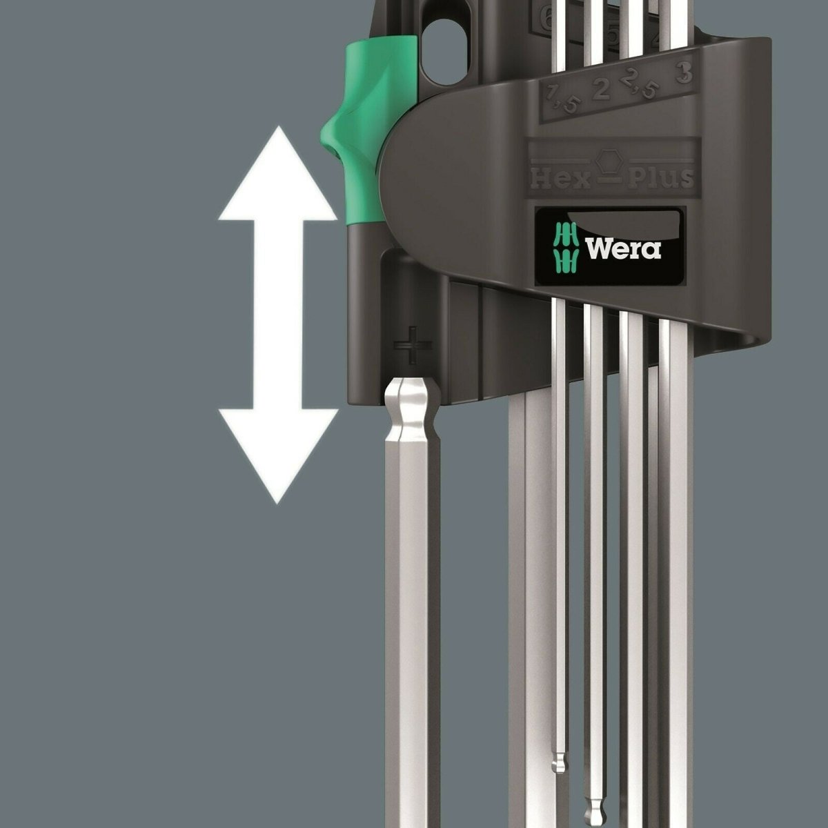 Wera 950/7 Hex - Plus Magnet 1 L - Key Set Chrome Plated Metric 7 Pieces 05022101001 - Mr. Tools