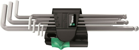 Wera 950/7 Hex - Plus Magnet 1 L - Key Set Chrome Plated Metric 7 Pieces 05022101001 - Mr. Tools