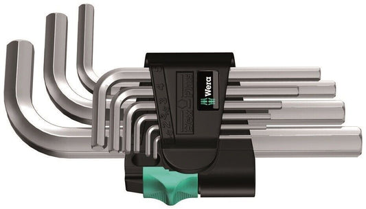 Wera 950/9 Hex - Plus 5 Chrome Plated L - Key Set 9 Piece Metric 05021406001 - Mr. Tools