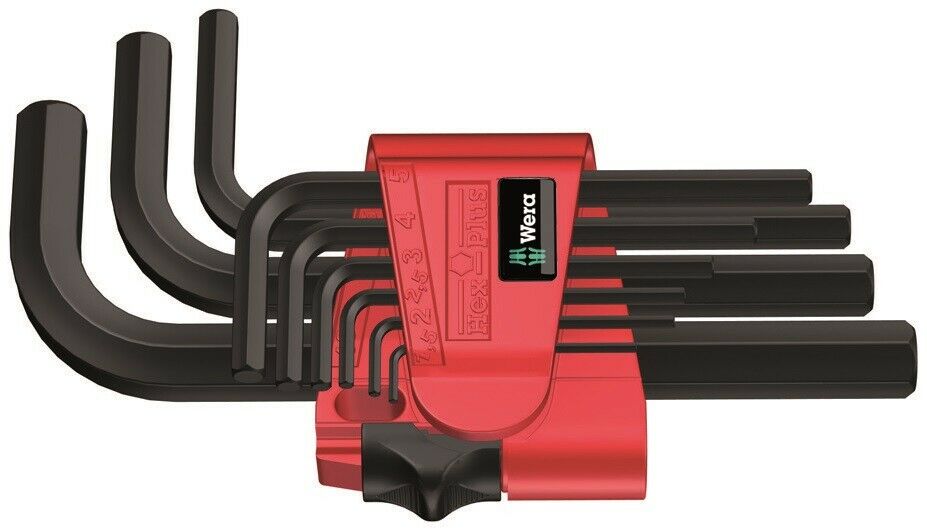 Wera 950/9 Hex - Plus 7 L - Key Set Metric 9 Pieces 05021737001 - Mr. Tools