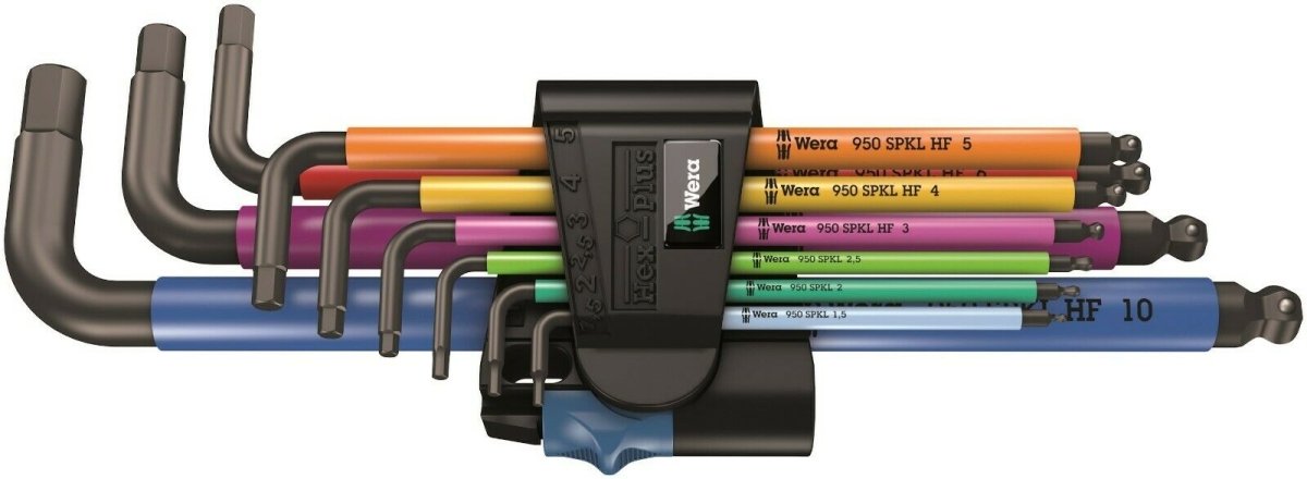 Wera 950/9 HF 1 Hex - Plus Multicolor L - Key Set Metric 9 Pieces 05022210001 - Mr. Tools
