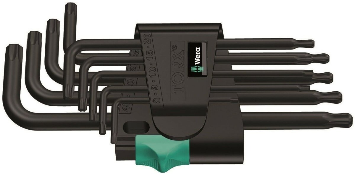 Wera 967/9 TX 1 SB TORX® L - Key Set With Ball End 9 Pieces 05073598001 - Mr. Tools