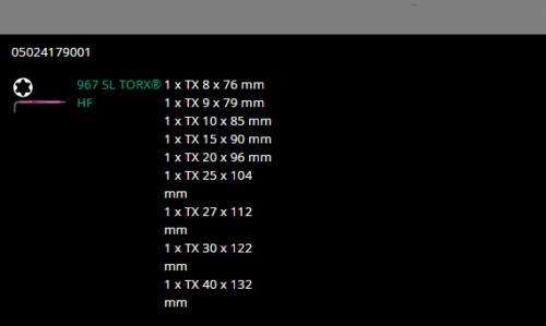 Wera 967/9 TX TORX® L - Key Set With Holding Function 05024179001 - Mr. Tools