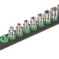 Wera A 4 Zyklop Magnetic Socket Rail Set 1/4" Drive 9 Pieces Metric 05005400001 - Mr. Tools