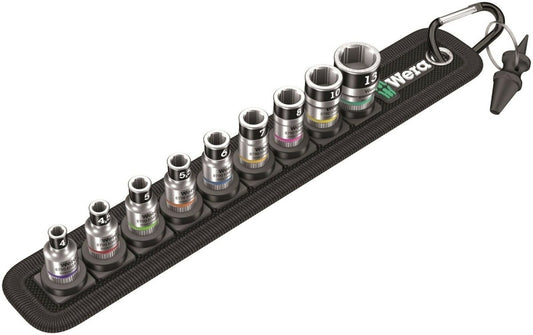 Wera Belt 1 Zyklop 1/4" Socket Belt Set With Holding Function Metric 05003880001 - Mr. Tools