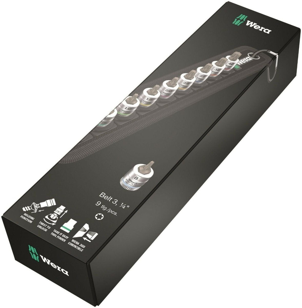 Wera Belt A 3 TORX® HF Zyklop Socket Set With Holding Function 1/4" 05003882001 - Mr. Tools