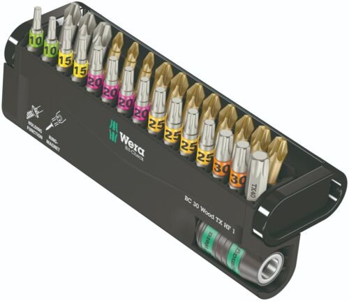 Wera Bit Check 30 Wood TX HF 1 Bits Set 30 Pieces 05057436001 - Mr. Tools