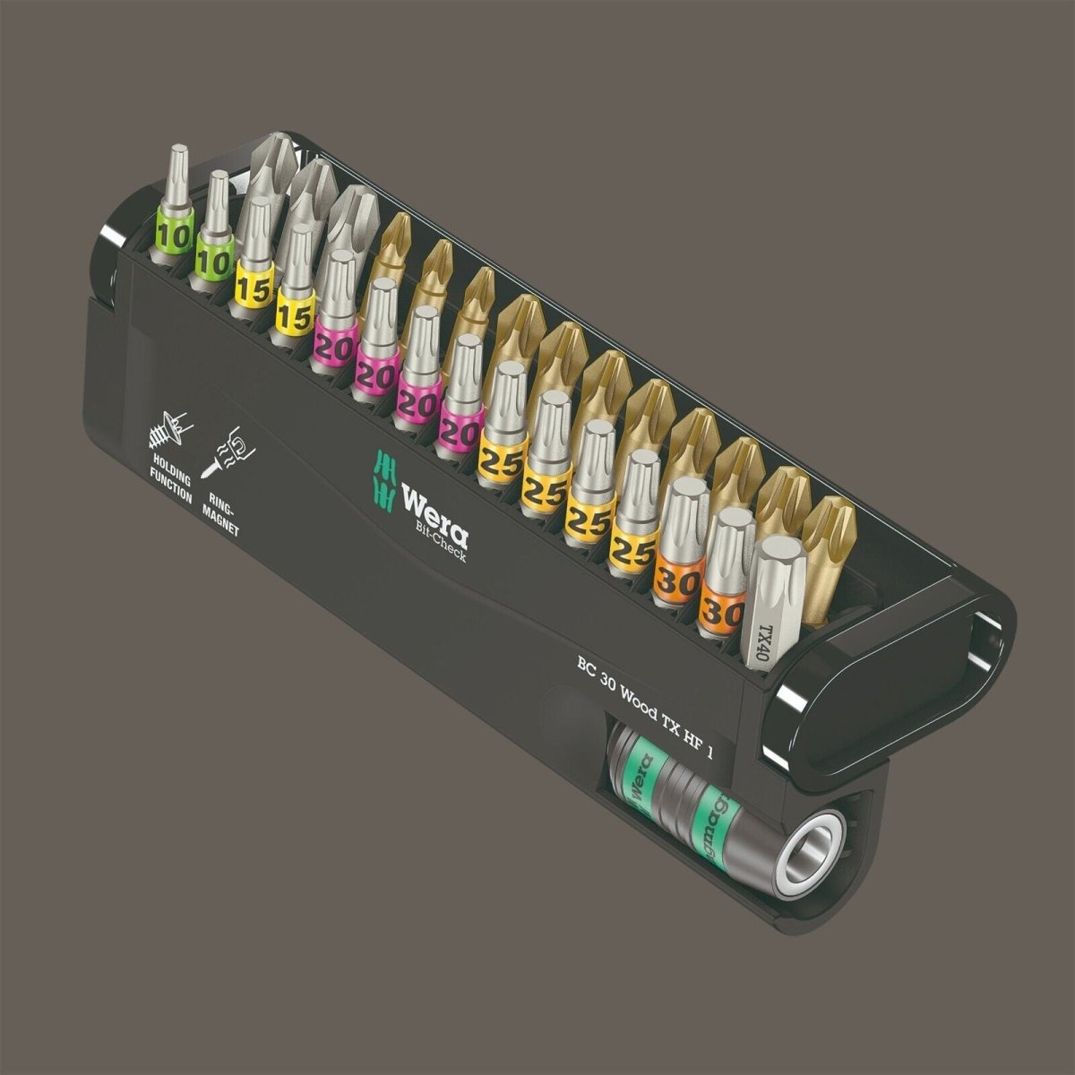 Wera Bit Check 30 Wood TX HF 1 Bits Set 30 Pieces 05057436001 - Mr. Tools