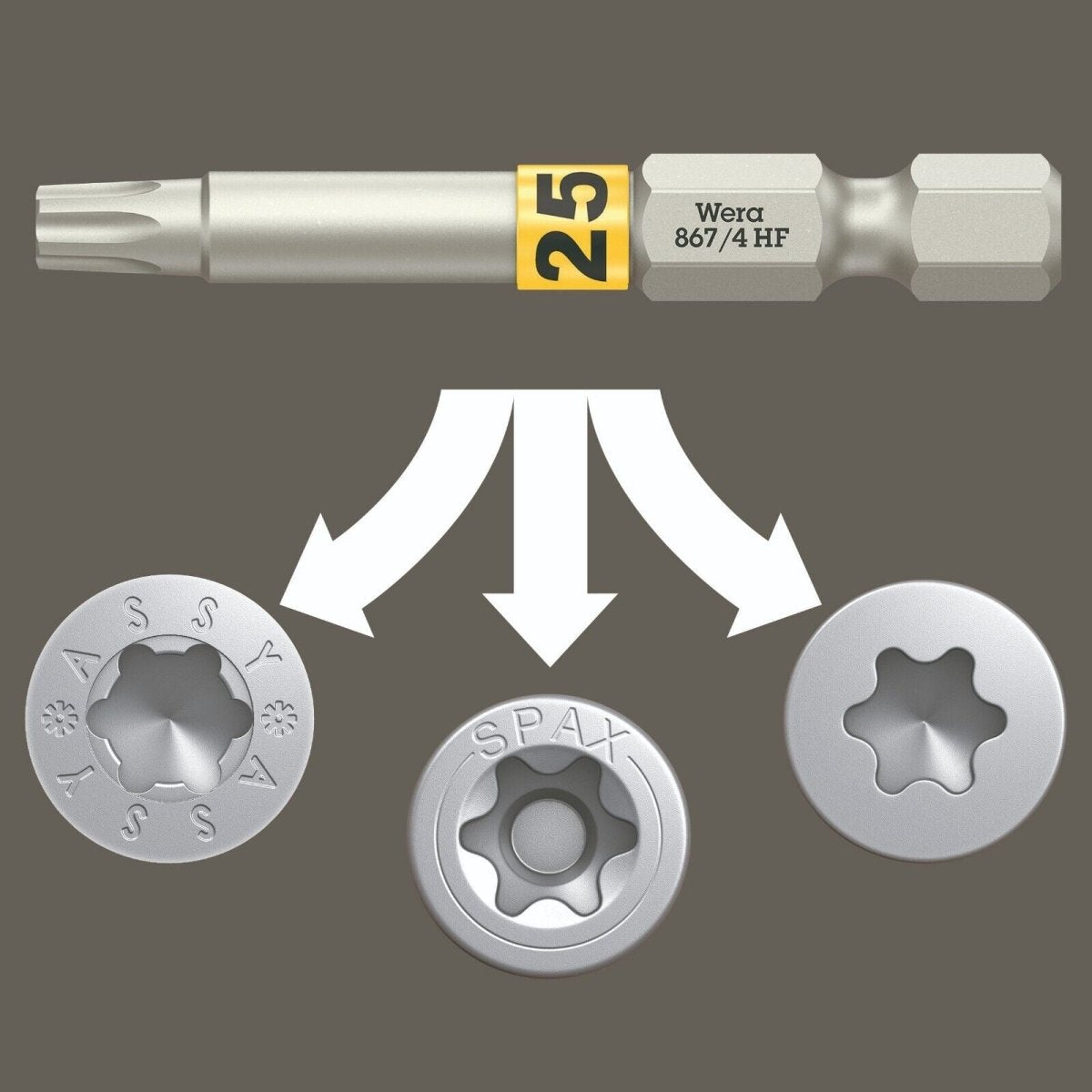 Wera Bit - Check 6 Wood TX HF 1 TORX® Bit Set 6 Pieces 05056470001 - Mr. Tools