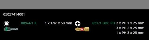 Wera Bit - Check 7 PH Diamond 1 Bit Set 05057414001 - Mr. Tools