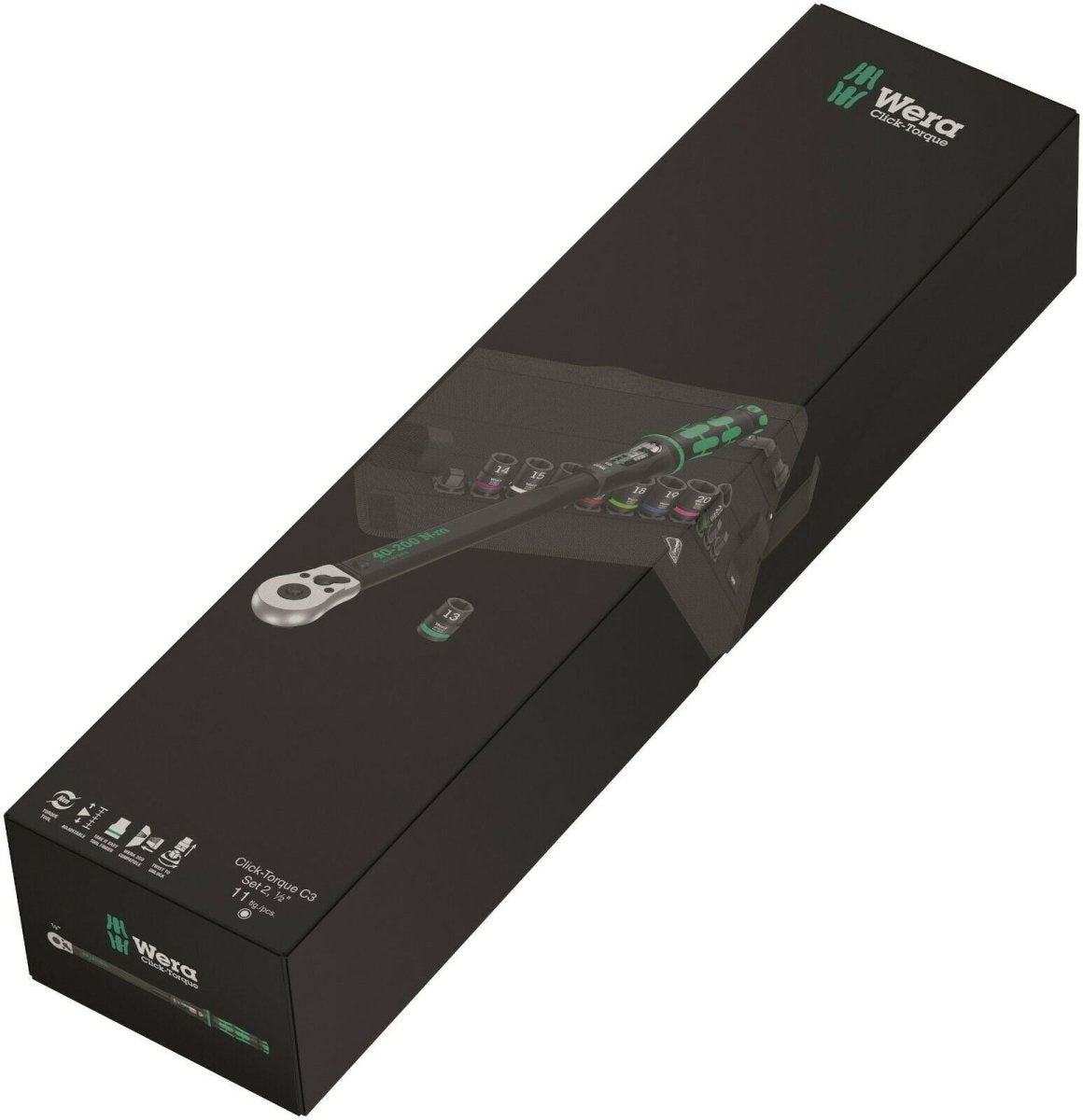 Wera C3 Click - Torque Wrench Set 2 For Cement Screws 1/2" Drive 05075681001 - Mr. Tools