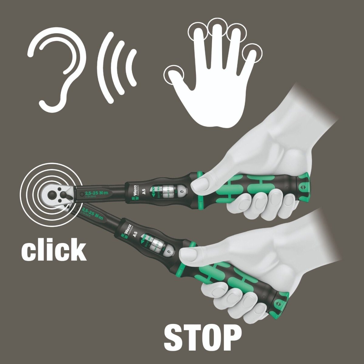 Wera Click - Torque A 6 Torque Wrench 2.5 - 25 Nm 1/4" Drive 05075605001 - Mr. Tools