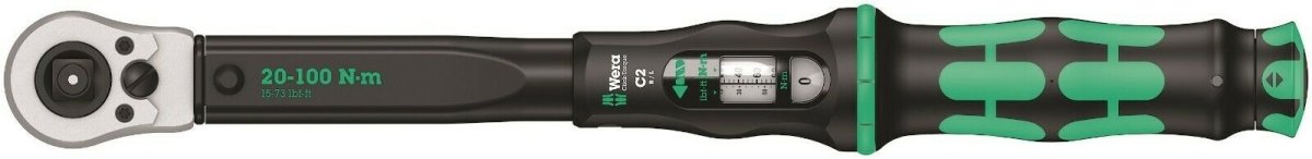 Wera Click - Torque C 2 R/L Torque Wrench 20 - 100 Nm 1/2" Drive 05075625001 - Mr. Tools