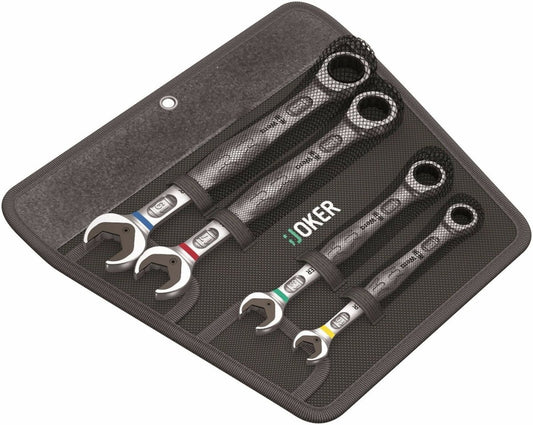 Wera Joker Combination Ratcheting Wrench Set Metric 4 Pieces 05073290001 - Mr. Tools