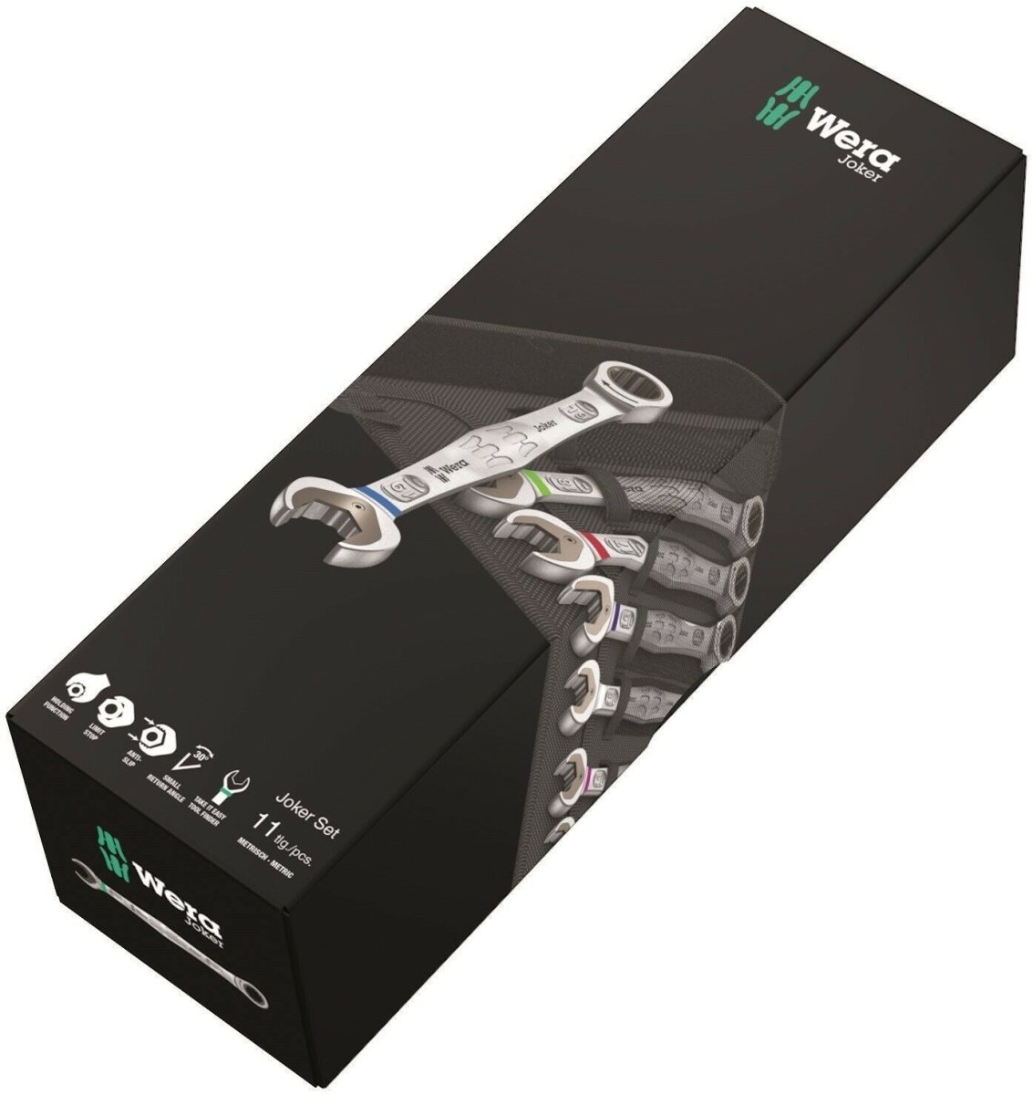 Wera Joker Ratcheting Combination Wrench Set Metric 11 Pieces 05020013001 - Mr. Tools