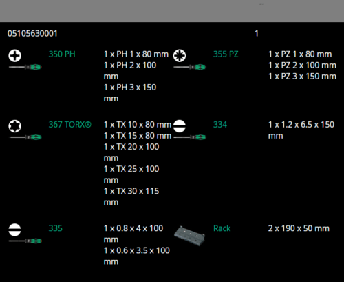 Wera Kraftform Big Pack 300 Series Screwdriver Set 14 Pieces 05105630001 - Mr. Tools