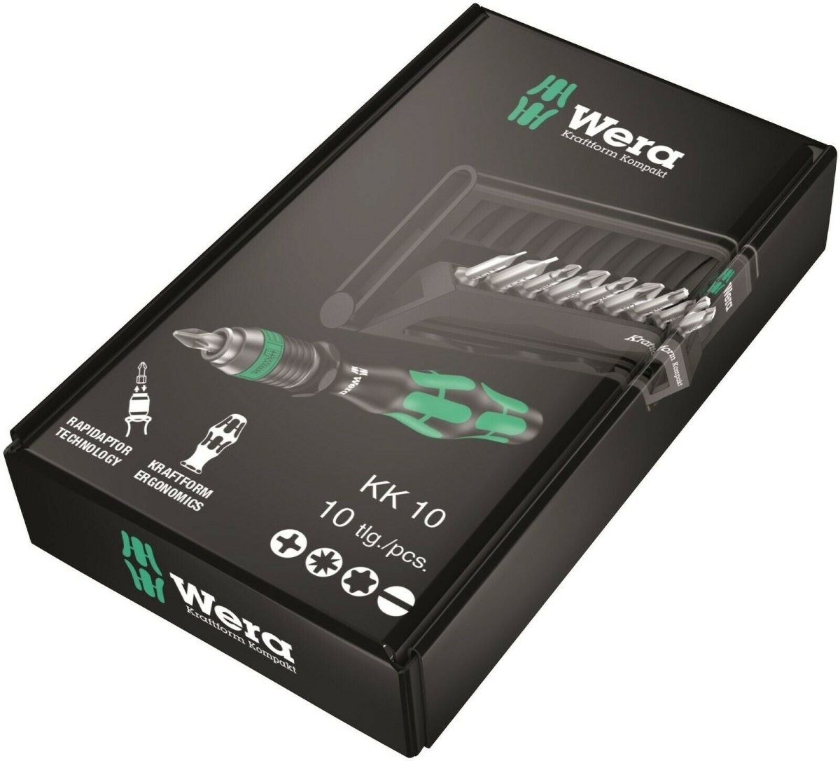 Wera Kraftform Kompakt 10 Screwdriver Set 05056653001 - Mr. Tools