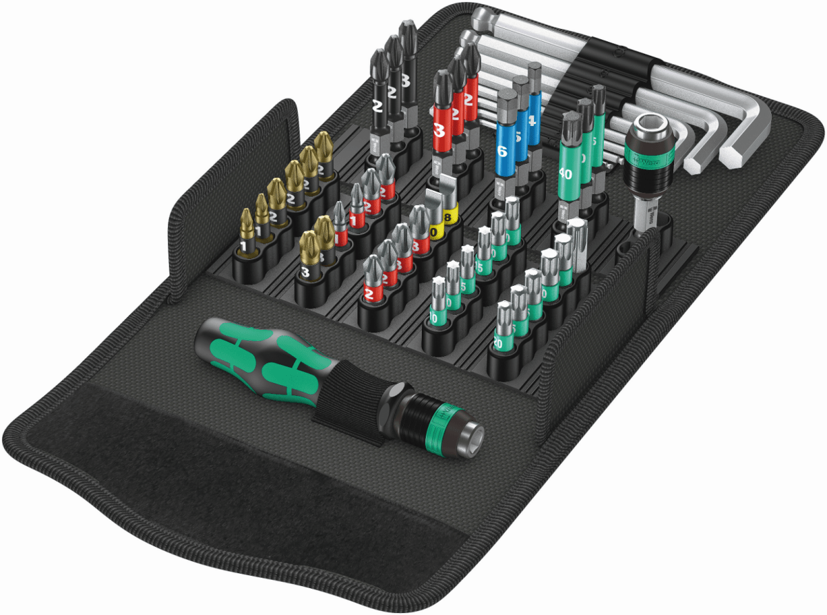 Wera Kraftform Kompakt 100 52 Piece Bitholding Screwdriver Set 05057460001 - Mr. Tools