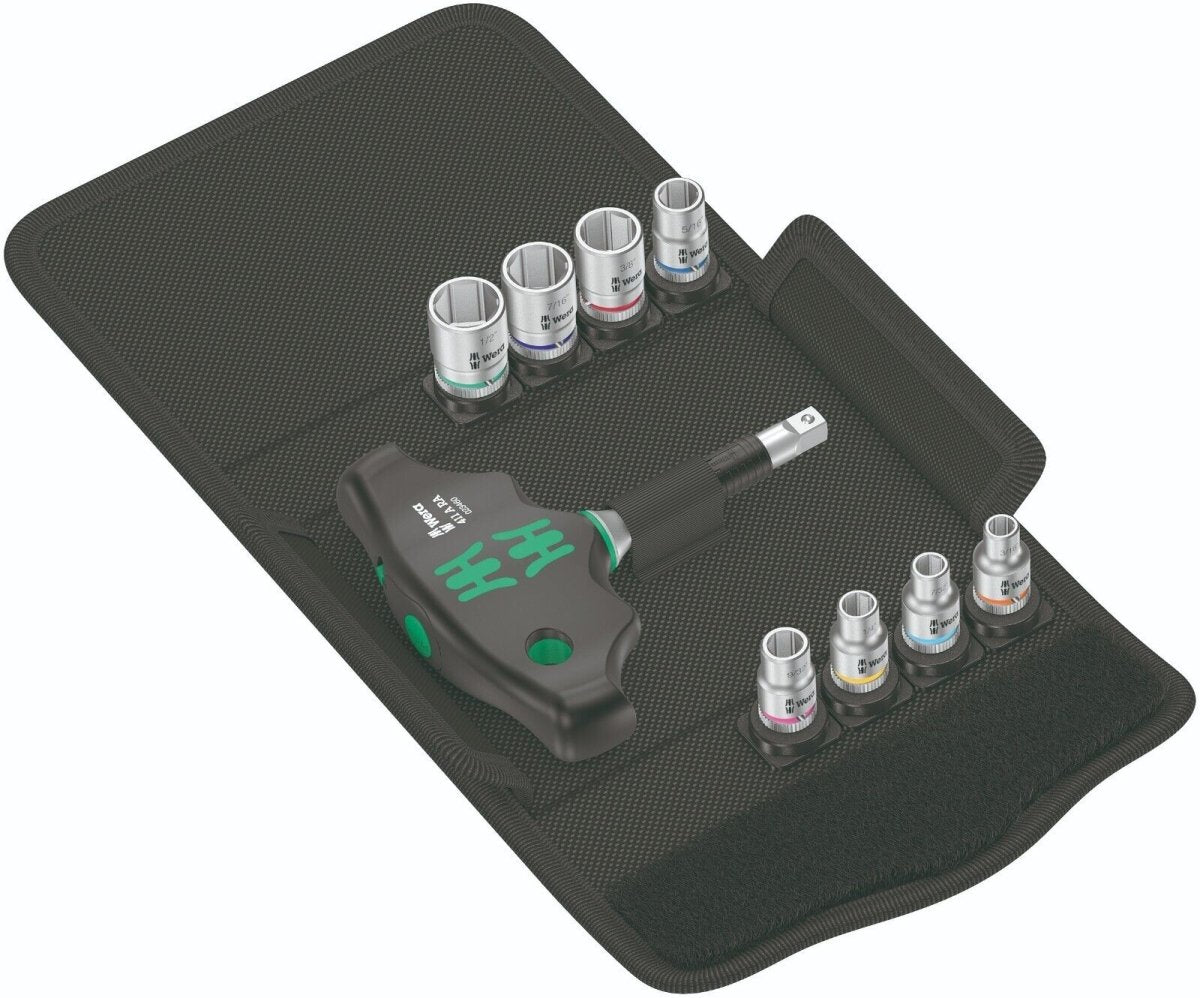 Wera Kraftform Kompakt 400 RA Set 2 Ratcheting T - Handle Set SAE 05057474001 - Mr. Tools