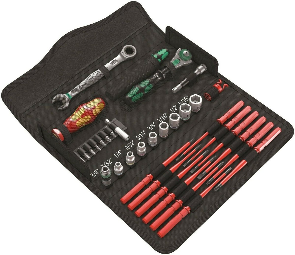 Wera Kraftform Kompakt Maintenance W1 USA Set SAE 35 Pieces 05135871001 - Mr. Tools