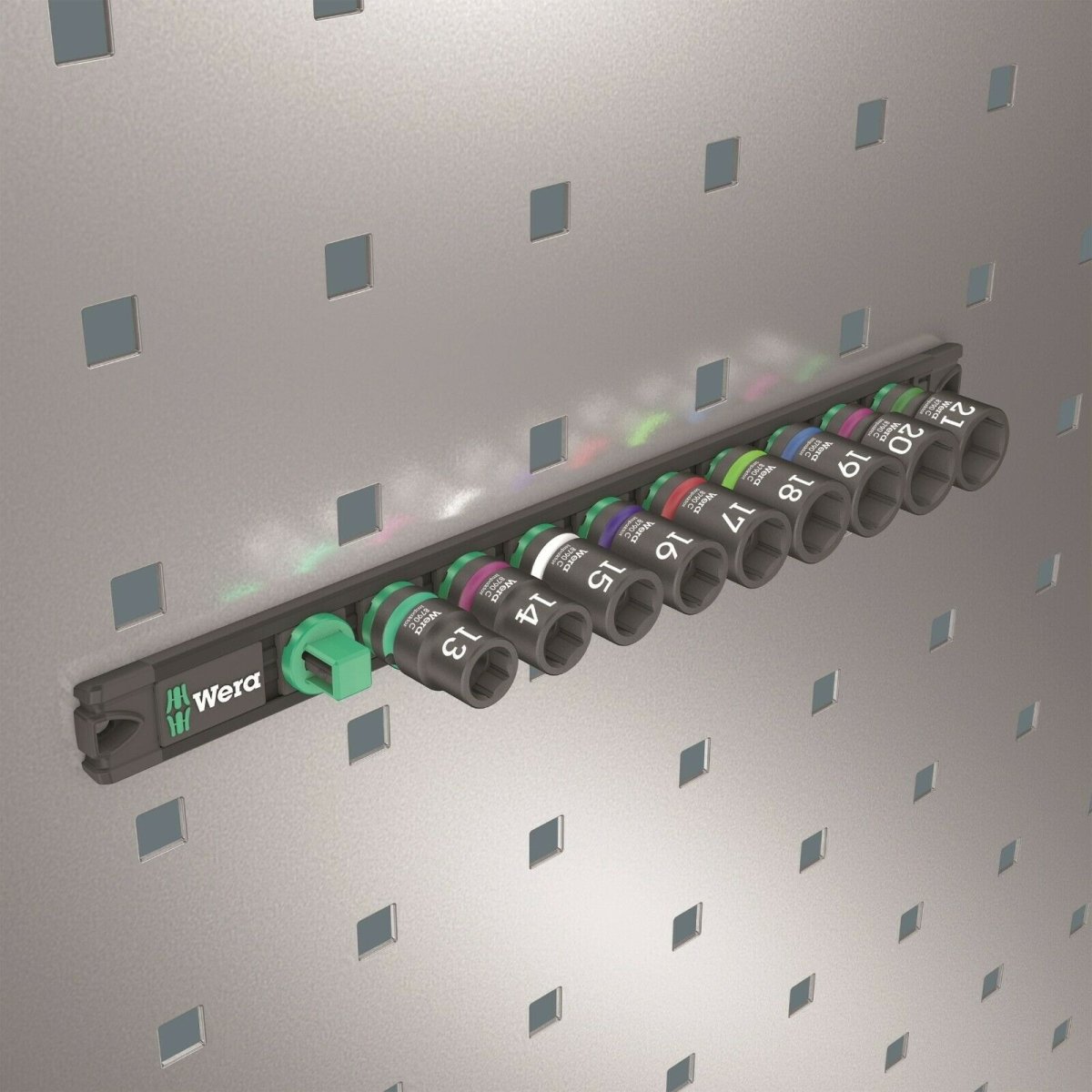 Wera Magnetic Socket Rail C Impaktor 1 Set 1/2" Drive 9 Pieces 05005490001 - Mr. Tools