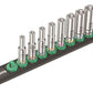 Wera Zyklop Magnetic Socket Rail A Deep 1 Set 1/4" Drive 9 Pieces 05005410001 - Mr. Tools