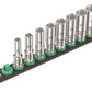 Wera Zyklop Magnetic Socket Rail B Deep 1 Set 3/8" Drive 9 Pieces 05005440001 - Mr. Tools