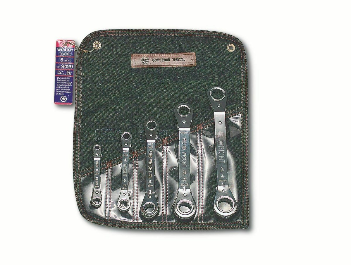 Wright Tool 12 Point Reverse Ratcheting Box Wrench Set Offset 5 Piece SAE 9429 - Mr. Tools