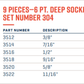 Wright Tool 6 Point Deep Socket Set 9 Piece 3/8" Drive SAE 304 - Mr. Tools